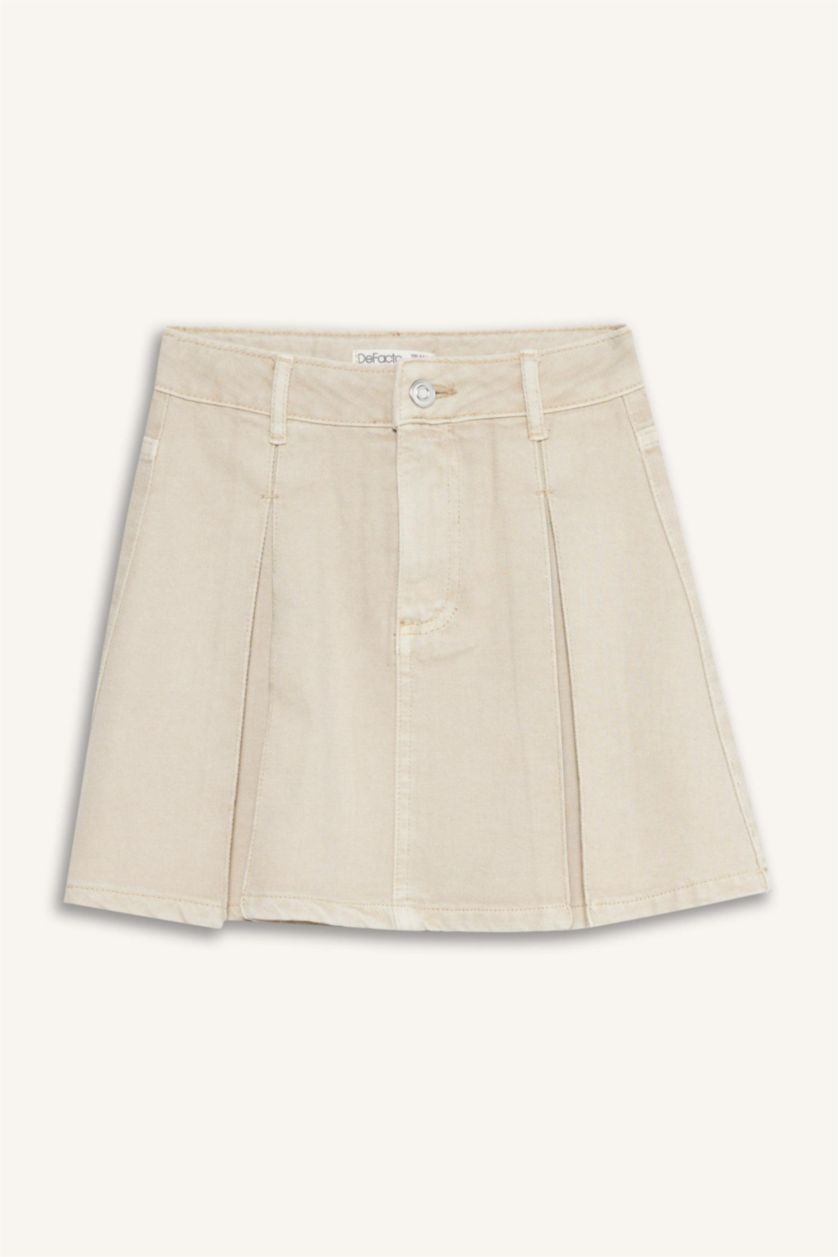 GIRLS & TEENS Grey Girl Gabardine A Cut Skirt