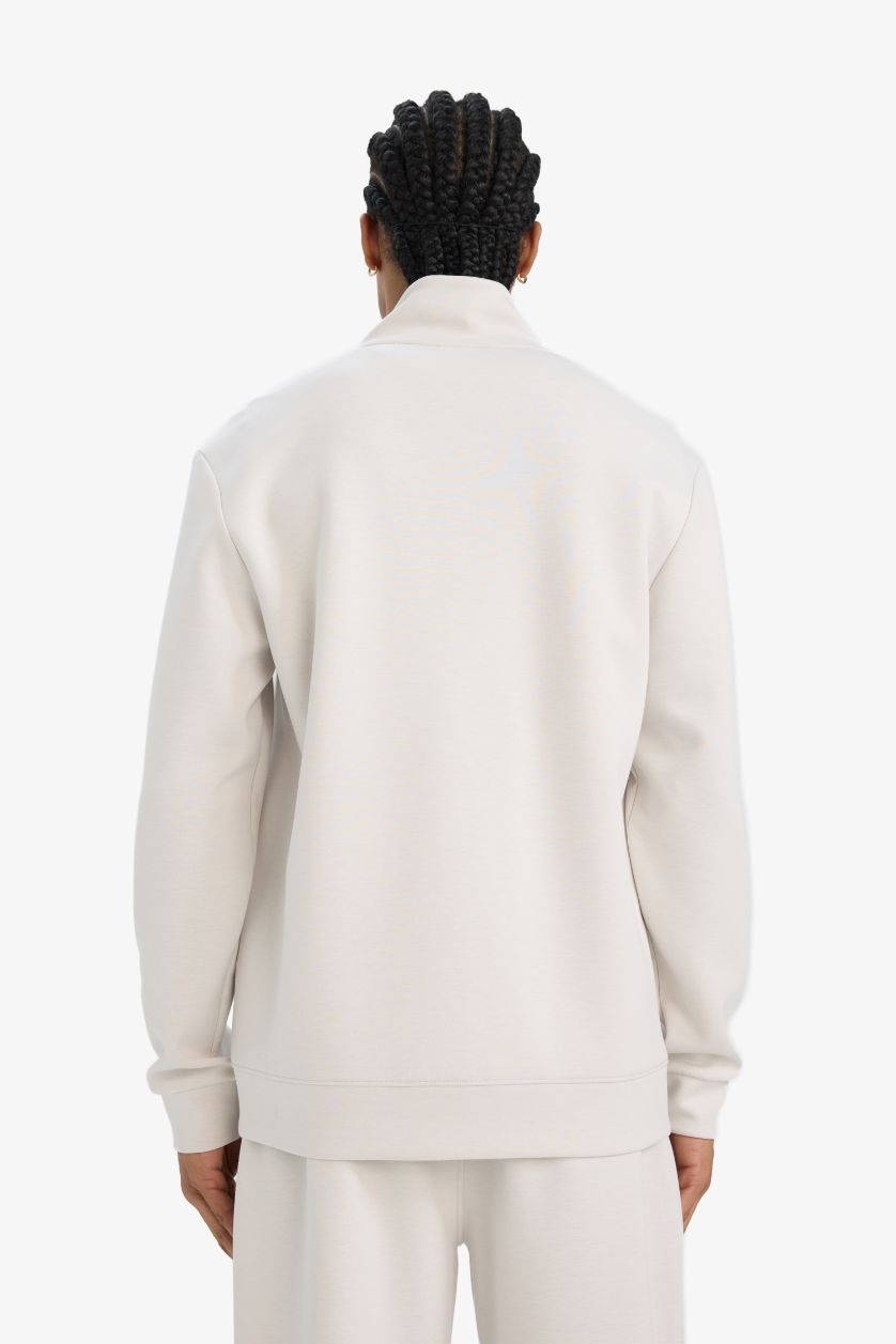 Man Stone Standard Fit Scuba Fabric Zip-Up Sweatshirt