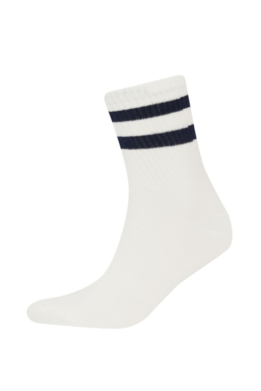 Men White 3 piece Cotton Short Socks