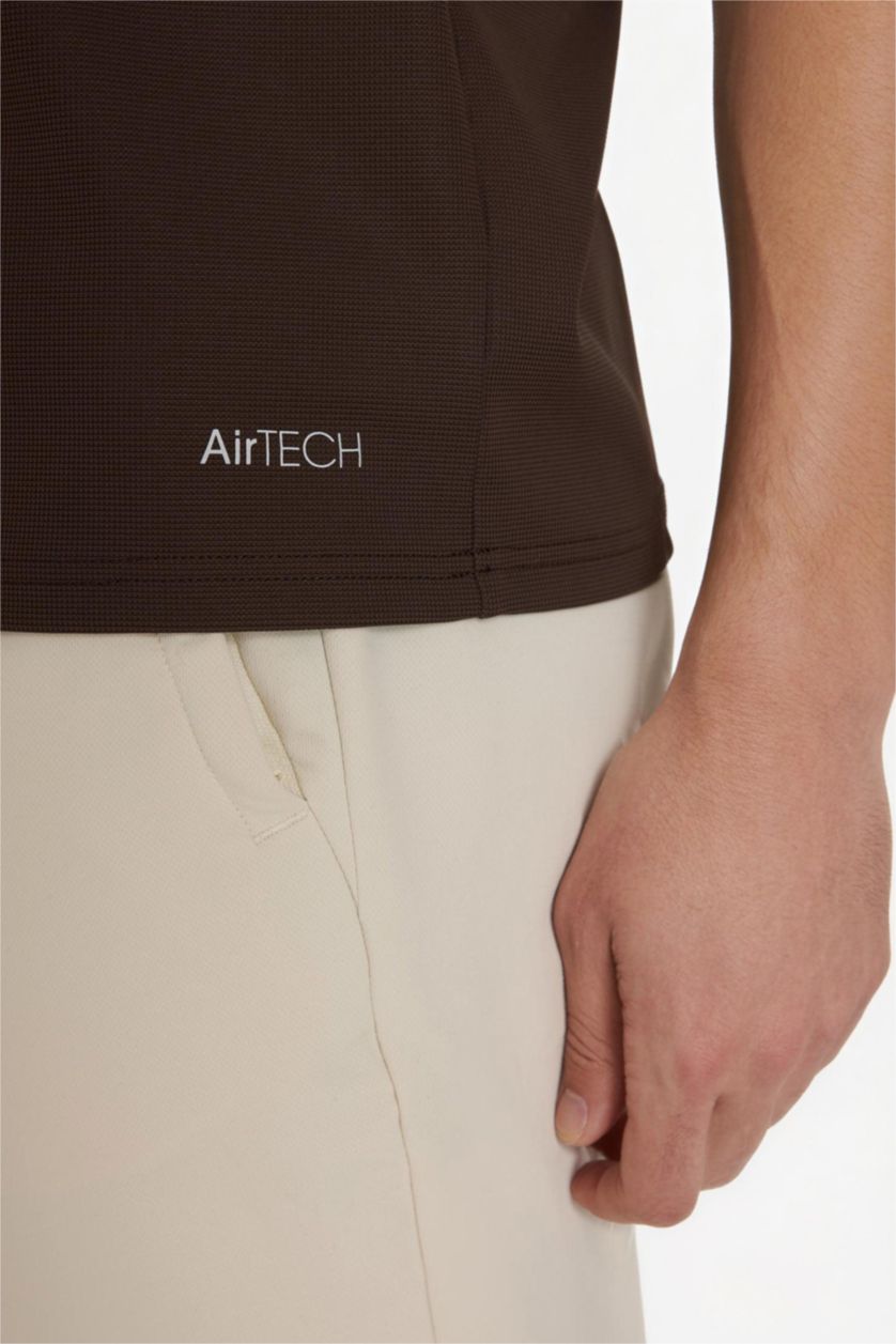 رجال بني فاتح Standard Fit Sports Polo T-shirt