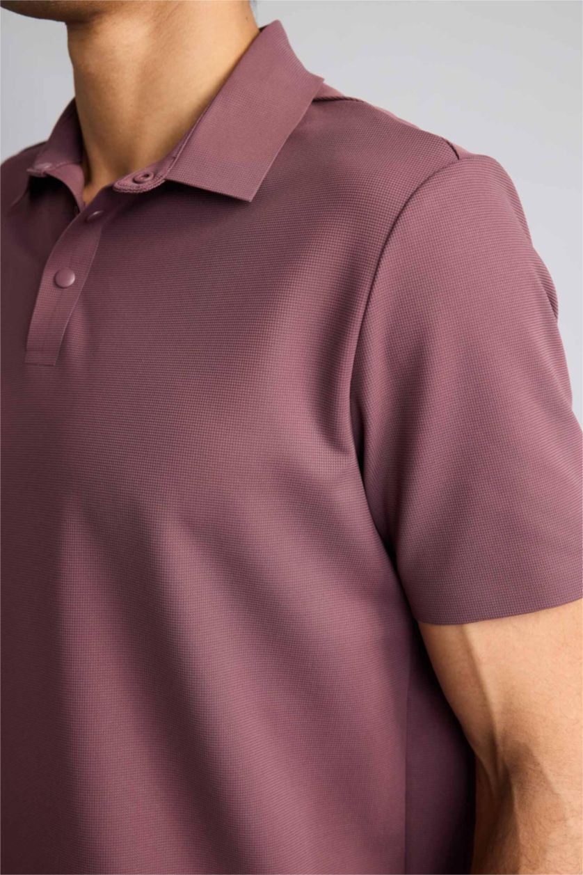 رجال خمري Standard Fit Sports Short Sleeve Polo T-shirt