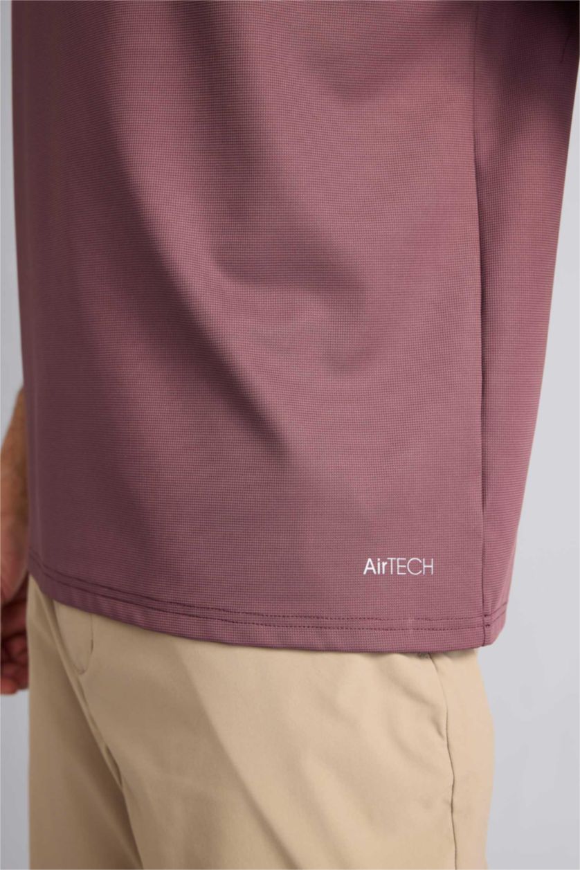 رجال خمري Standard Fit Sports Short Sleeve Polo T-shirt