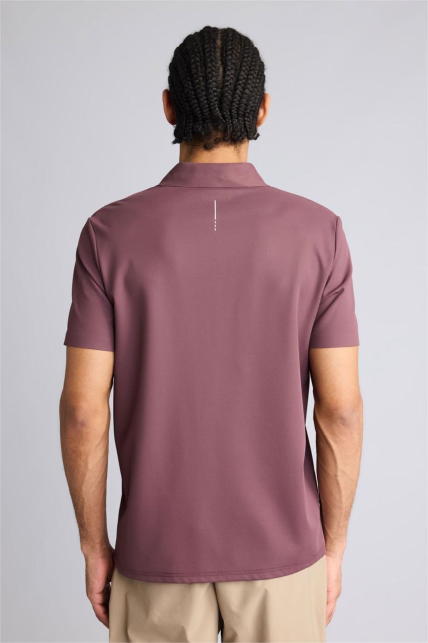 رجال خمري Standard Fit Sports Short Sleeve Polo T-shirt