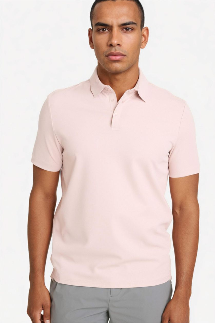 Erkek Lila Standart Fit Polo Yaka Sporcu Kısa Kollu Tişört