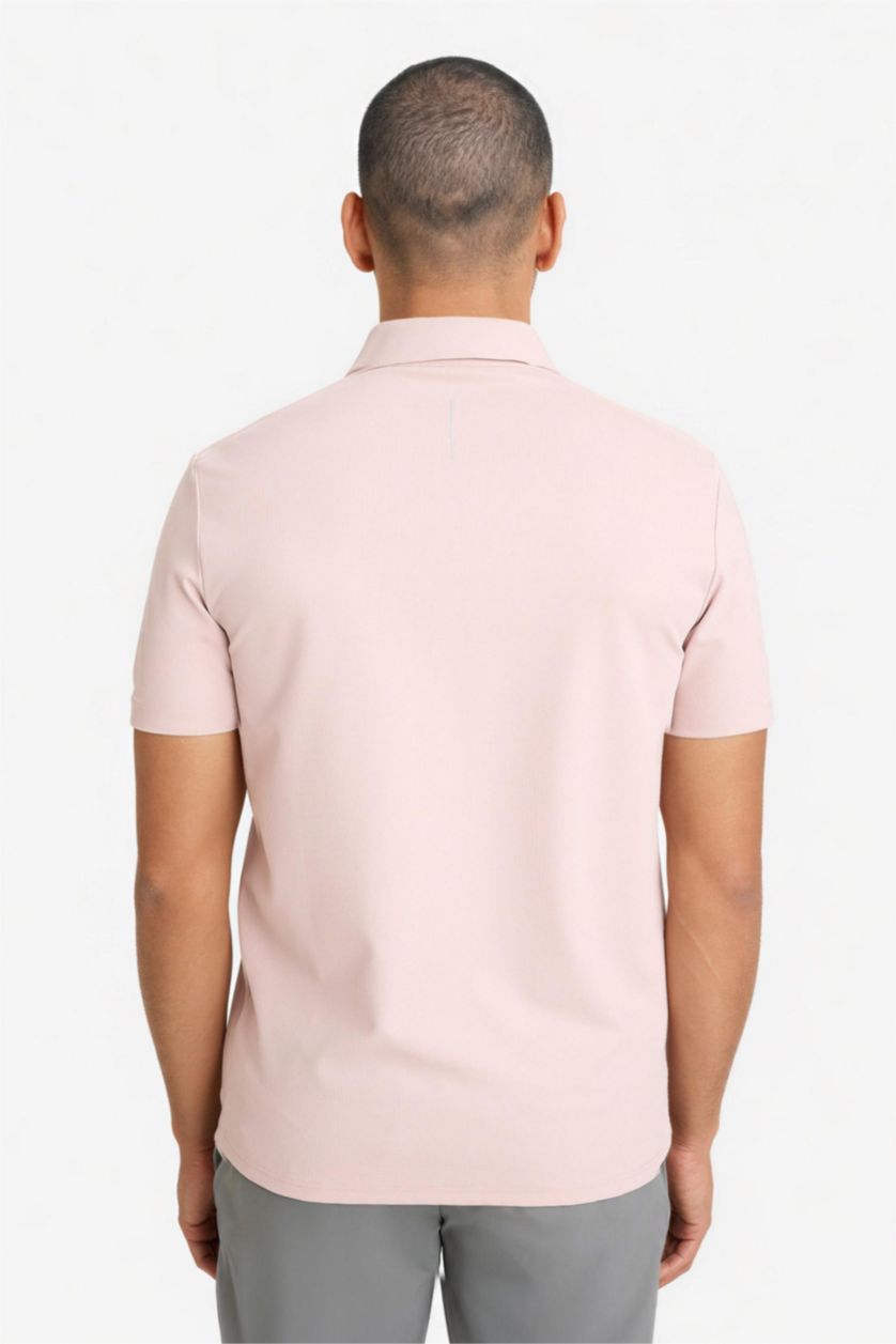 Erkek Lila Standart Fit Polo Yaka Sporcu Kısa Kollu Tişört