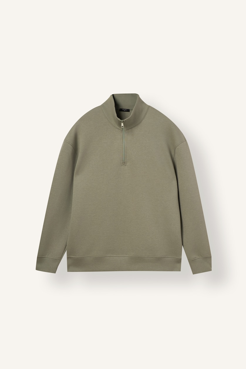 MAN Light Khaki Boxy Fit Scuba Fabric Sweatshirt