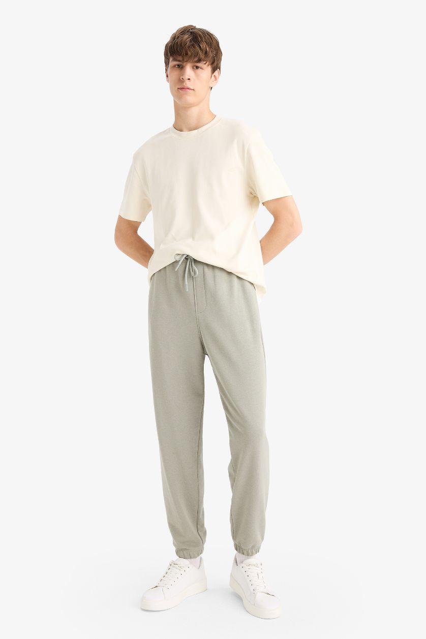 HOMME Gris Pantalon Jogging basique à poches Coupe régulière