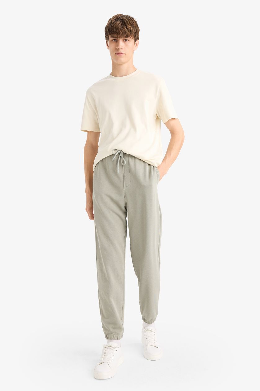 HOMME Gris Pantalon Jogging basique à poches Coupe régulière