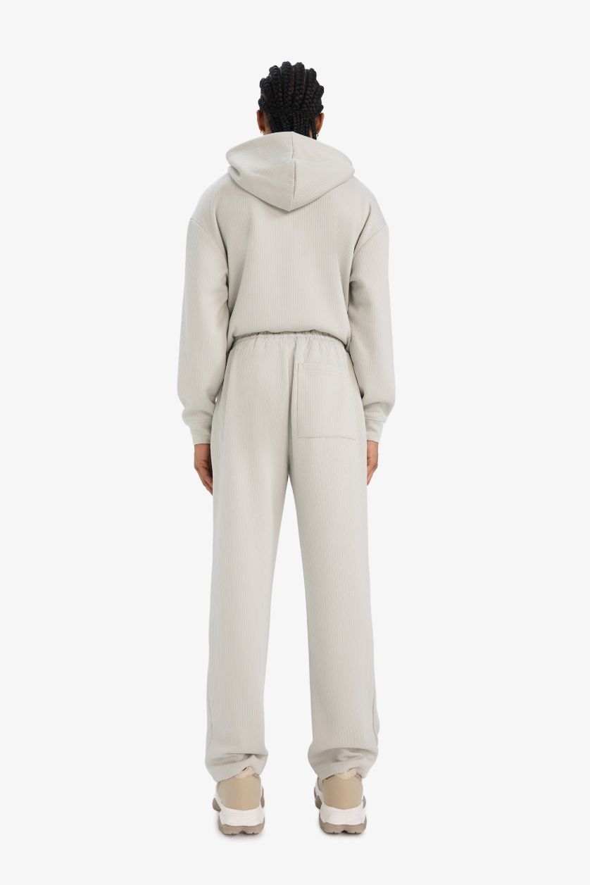 Man Stone Wide Leg Textured Sweatpants