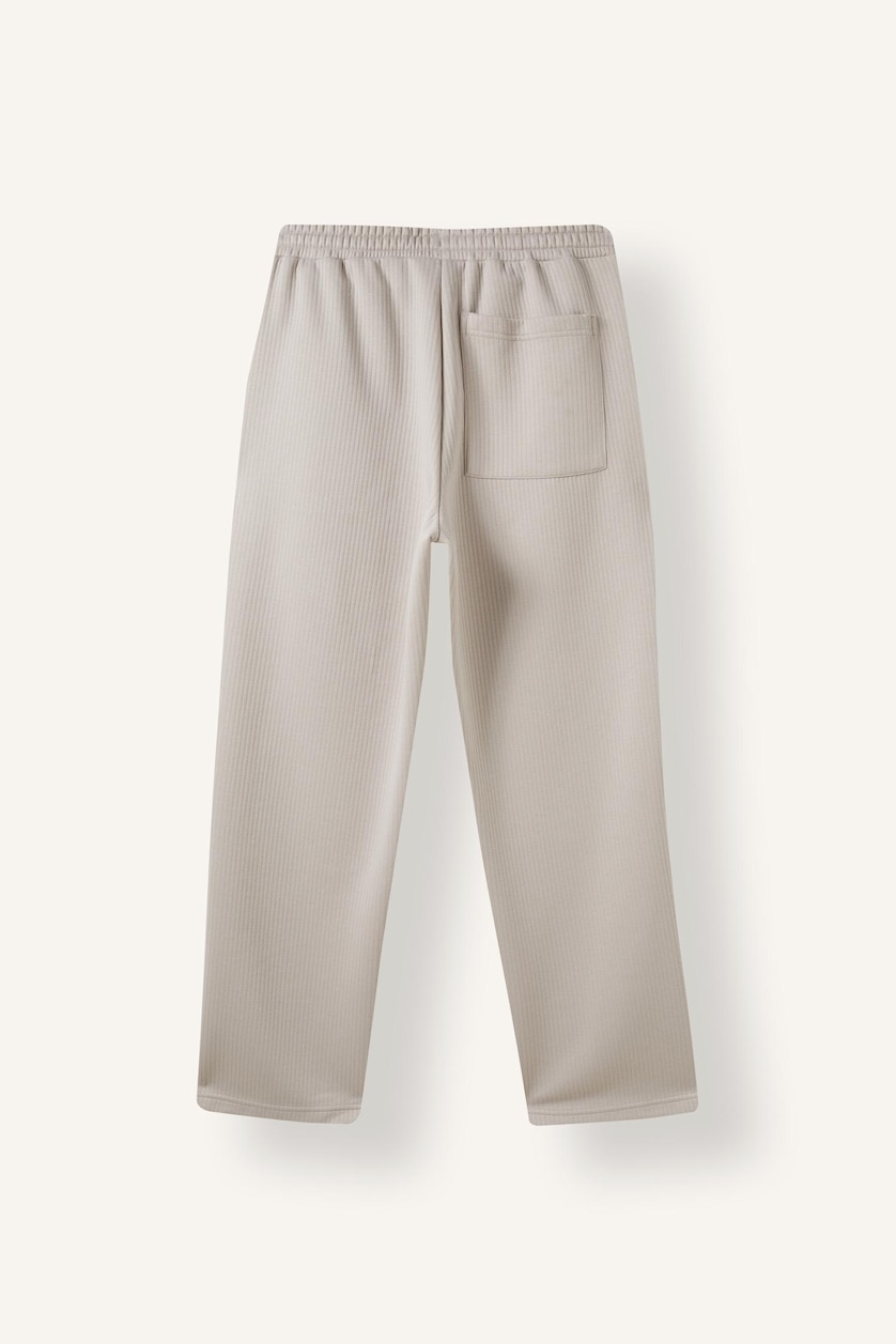 Men Light Grey Wide Leg Trousers