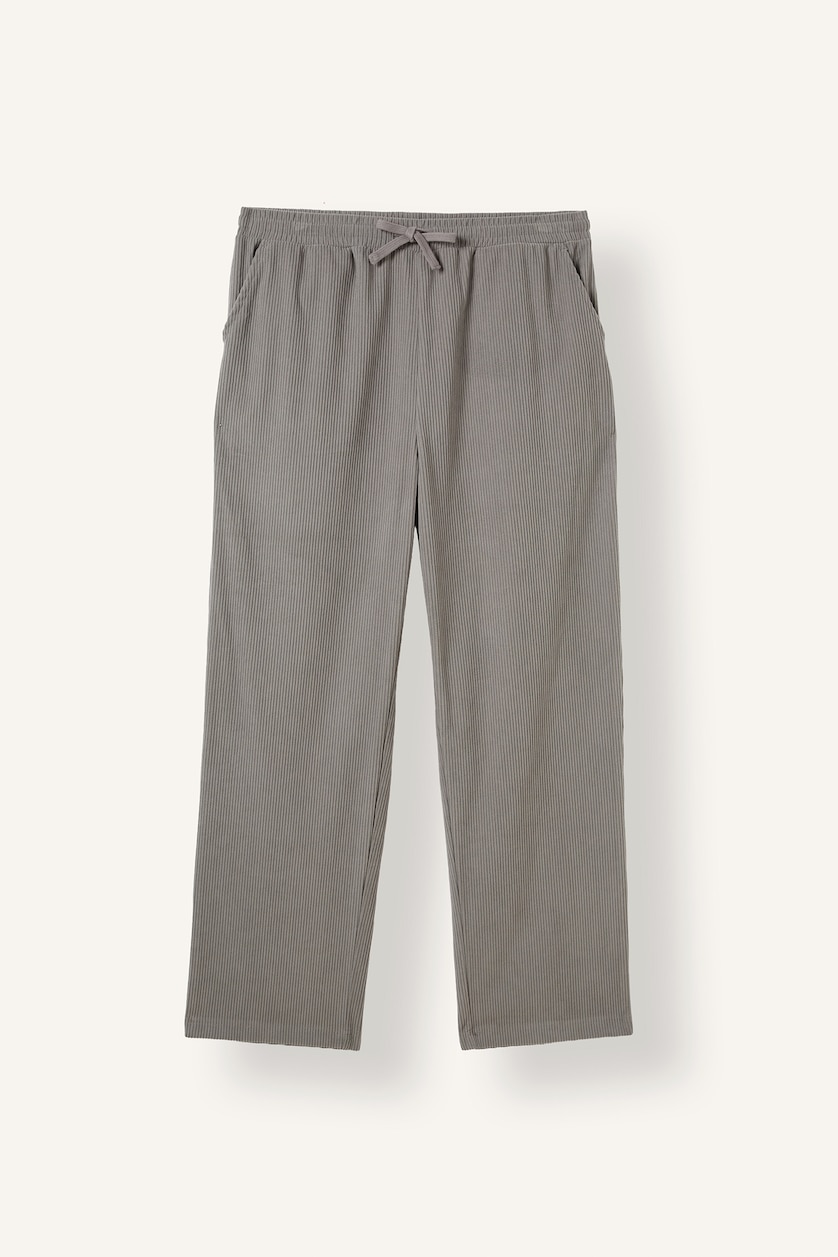 رجال رمادي فاتح Wide Leg Trousers