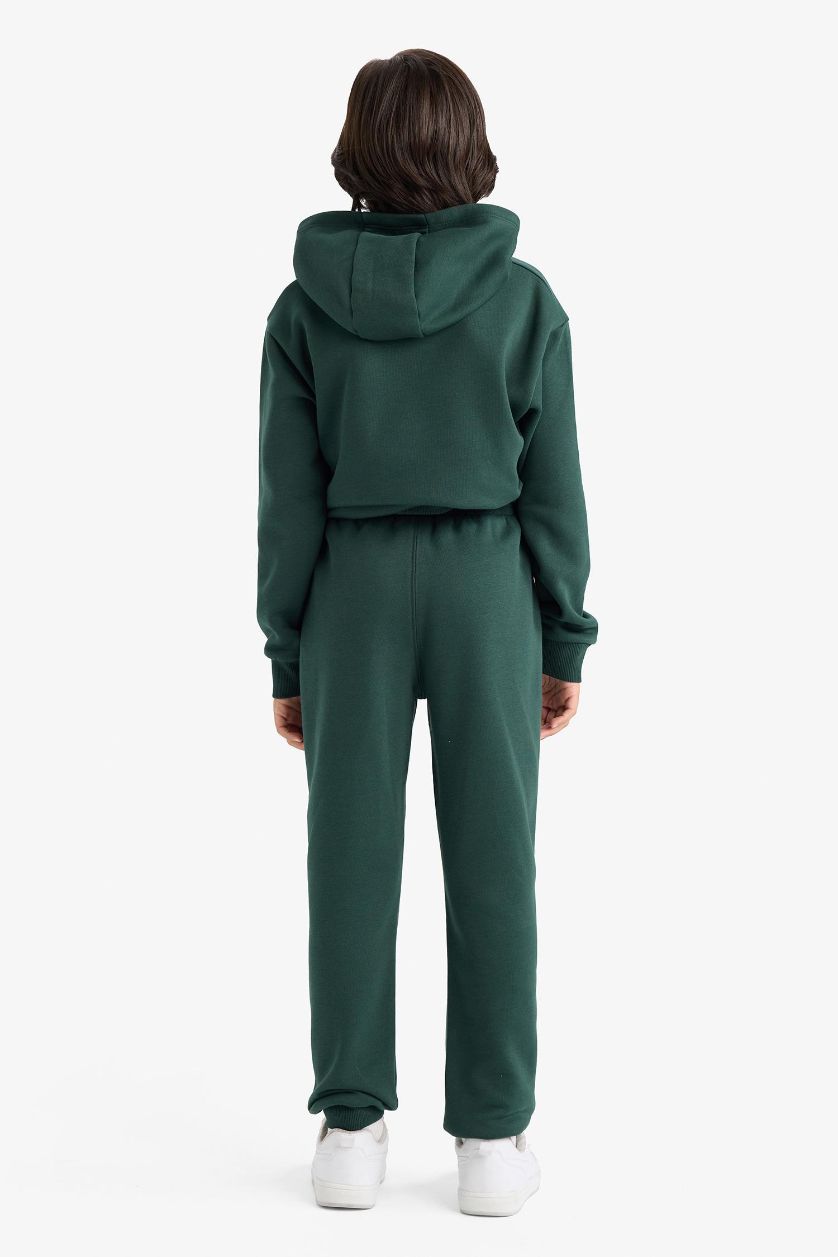 أولاد أخضر غامق بنطرون بجامة رياضي ولادي قصة عادية بخصر مطاطي