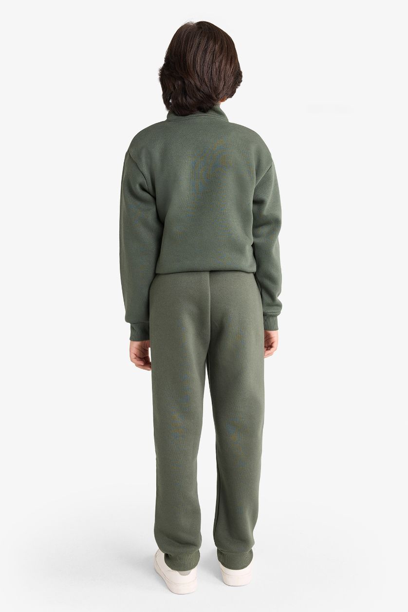 GARÇONS Kaki Pantalon de survêtement imprimé à taille élastique pour garçon