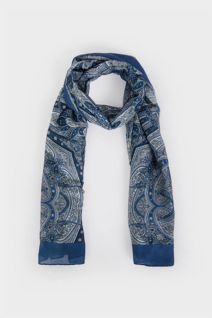 WOMAN Blue Woman Voile Hijab Shawl