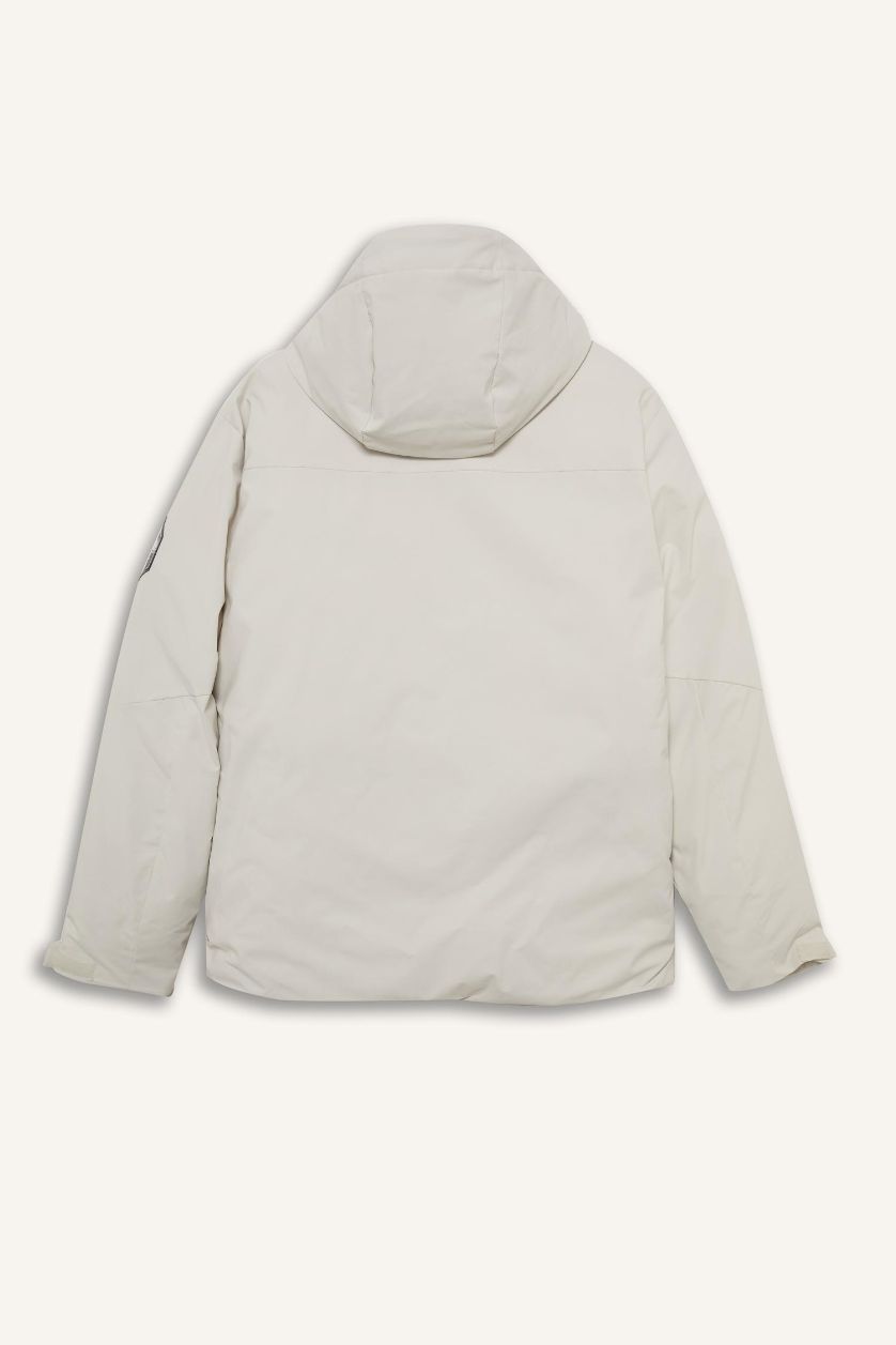 Erkek Taş Su İtici Regular Fit Kapüşonlu Rüzgar Geçirmez Mont