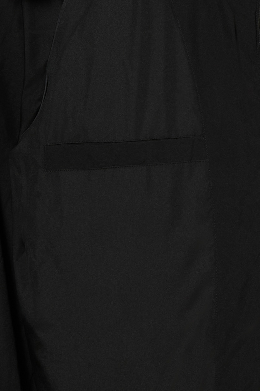 HOMME Noir Doudoune à capuche et poches chaude déperlante et coupe-vent Coupe régulière