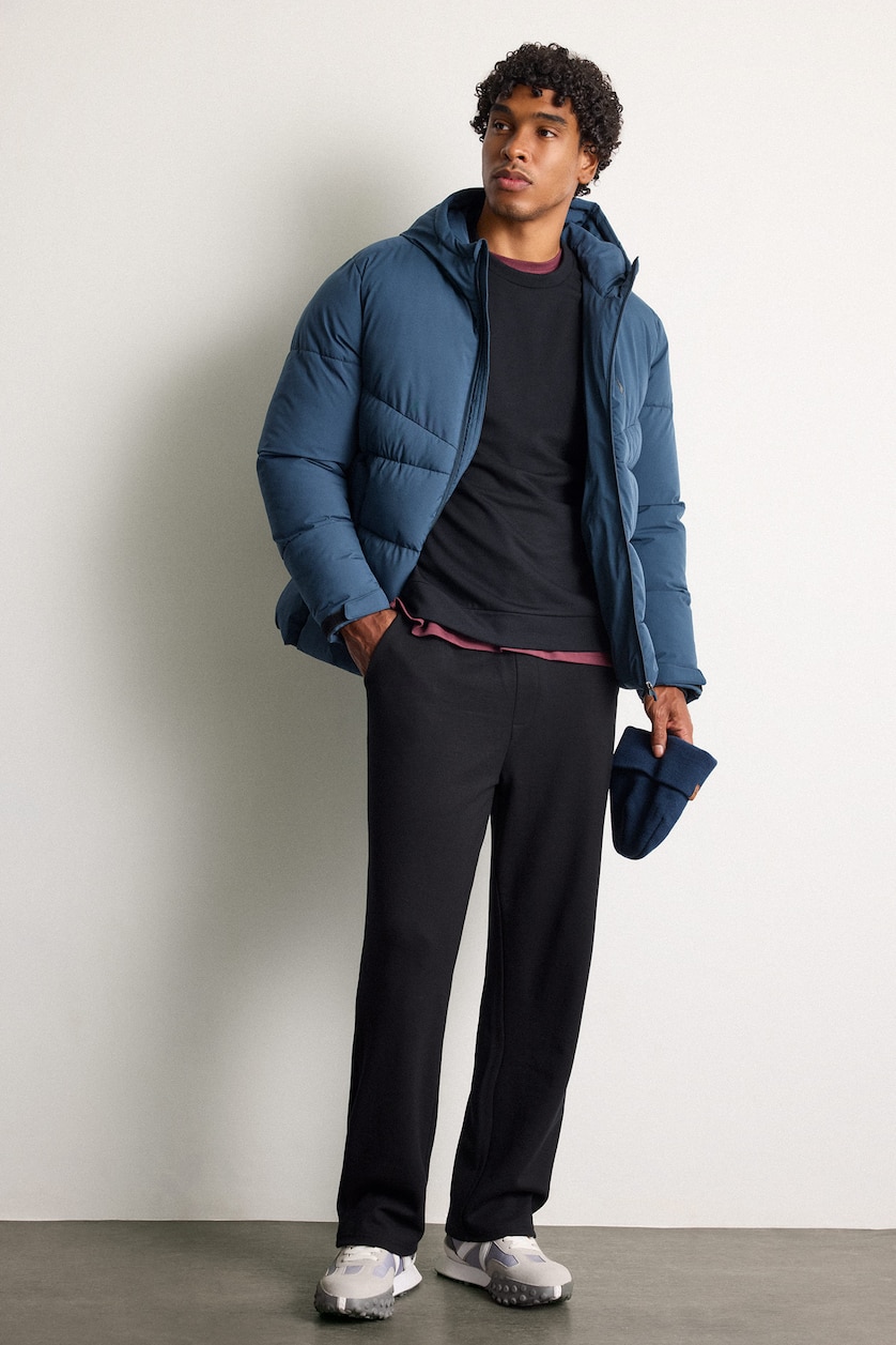 Man NAVY Regular Fit Water-Repellent Windproof Hooded Jacket