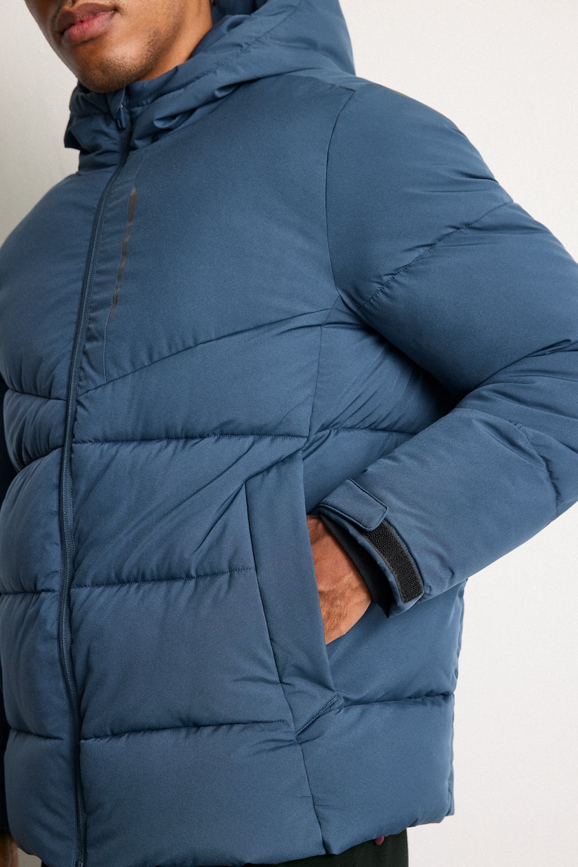 Man NAVY Regular Fit Water-Repellent Windproof Hooded Jacket