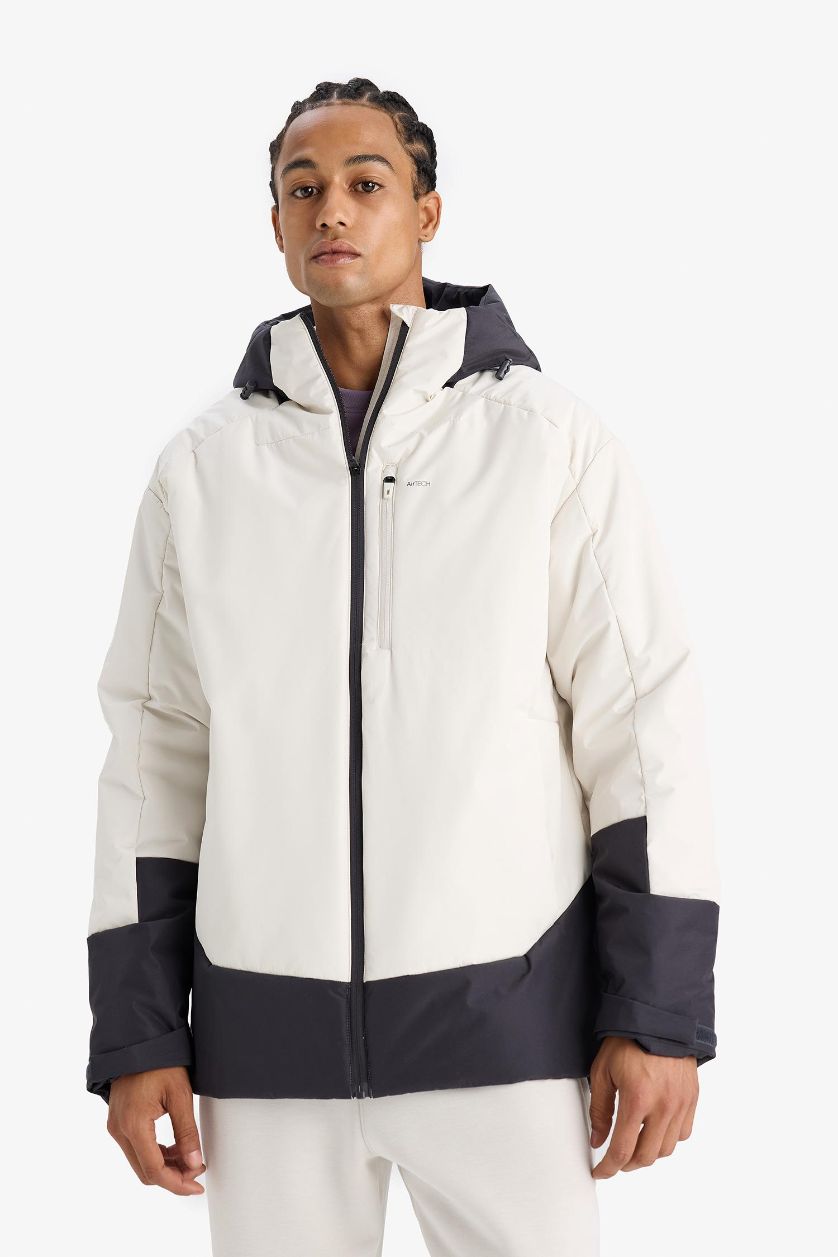 MAN Stone DeFactoFit Regular Fit Hooded Zippered Waterproof Jacket