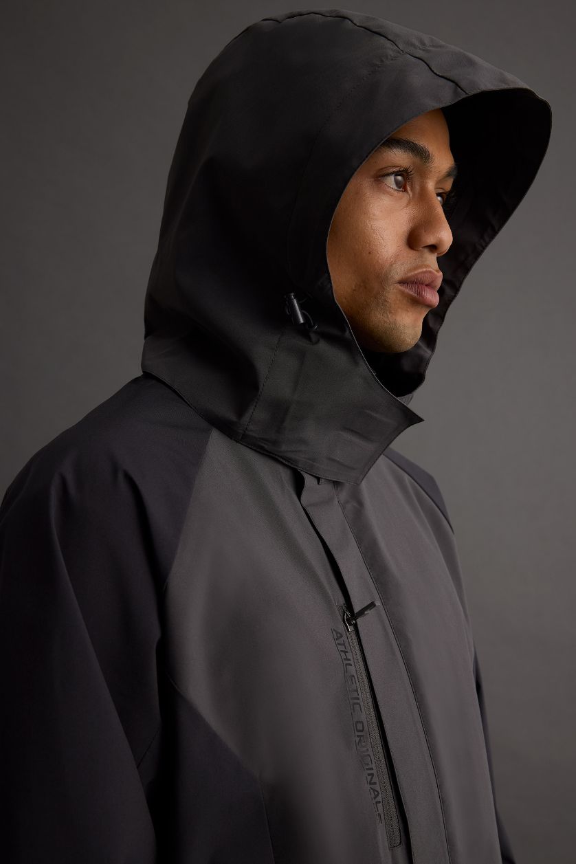 رجالي أنثرا جاكيت مطر وتر بروف قصة عادية بكابيشون ببطانة شبكية من DeFactoFit