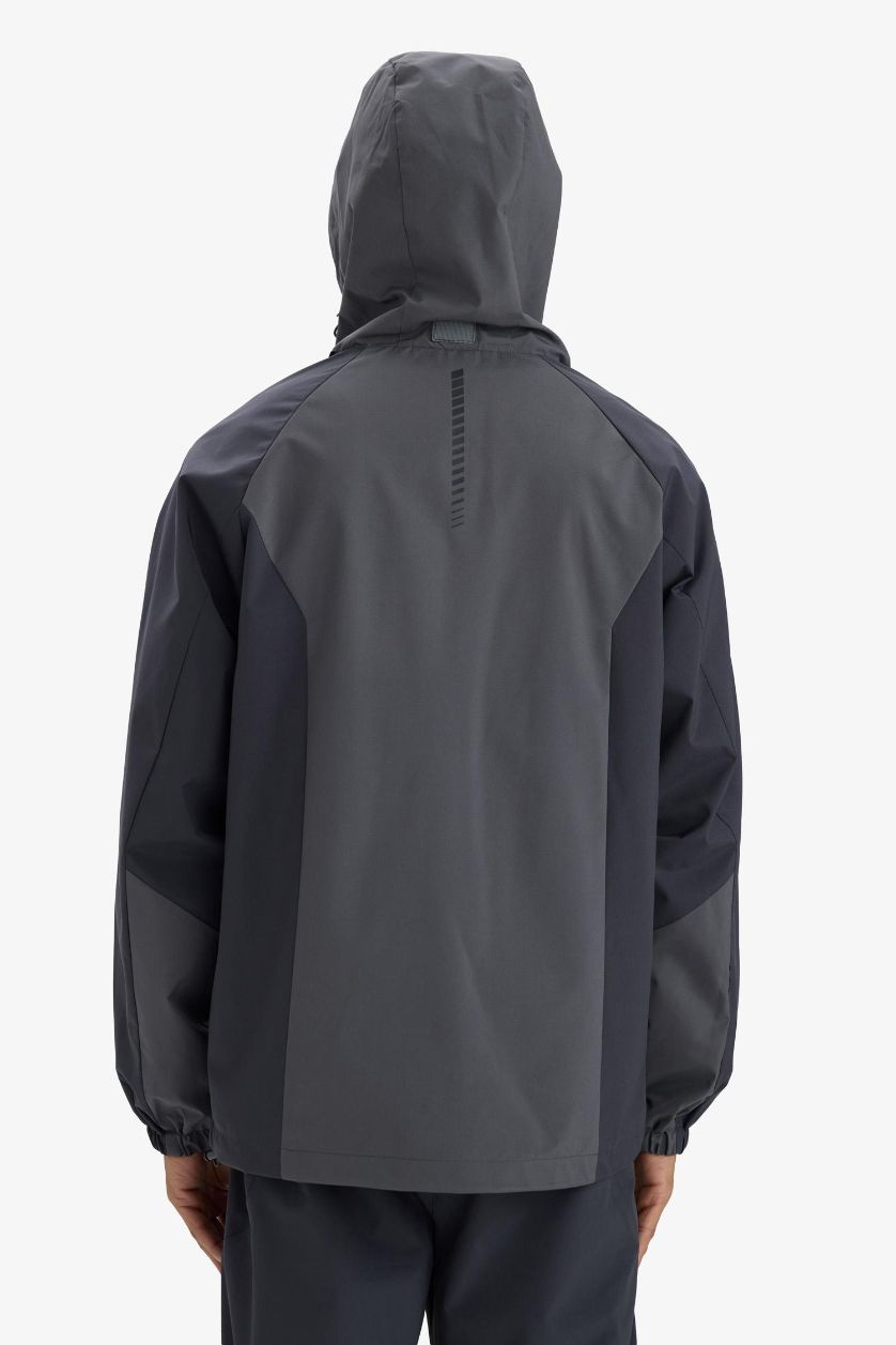 رجالي أنثرا جاكيت مطر وتر بروف قصة عادية بكابيشون ببطانة شبكية من DeFactoFit
