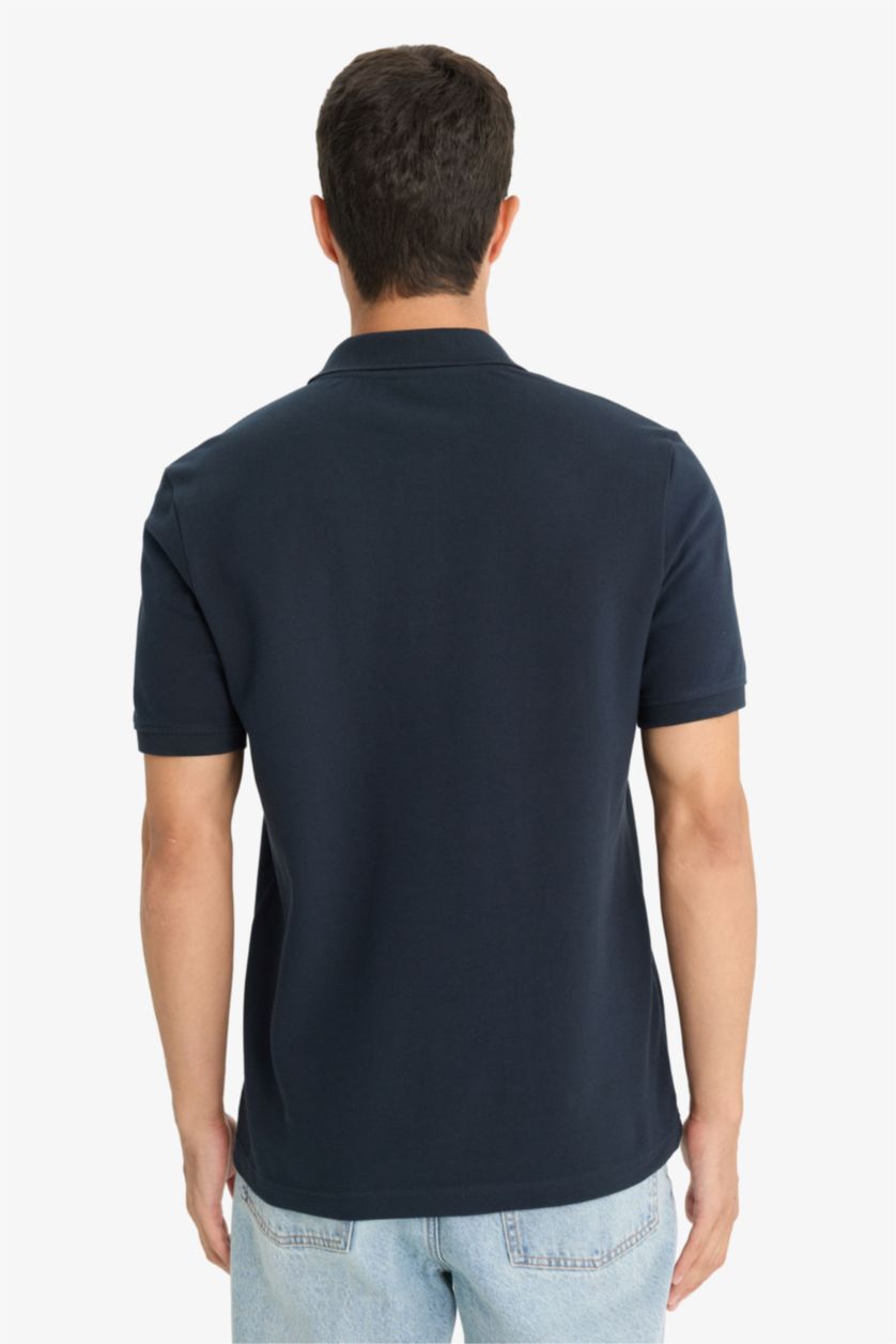 Erkek Lacivert %100 Pamuk Polo Tişört