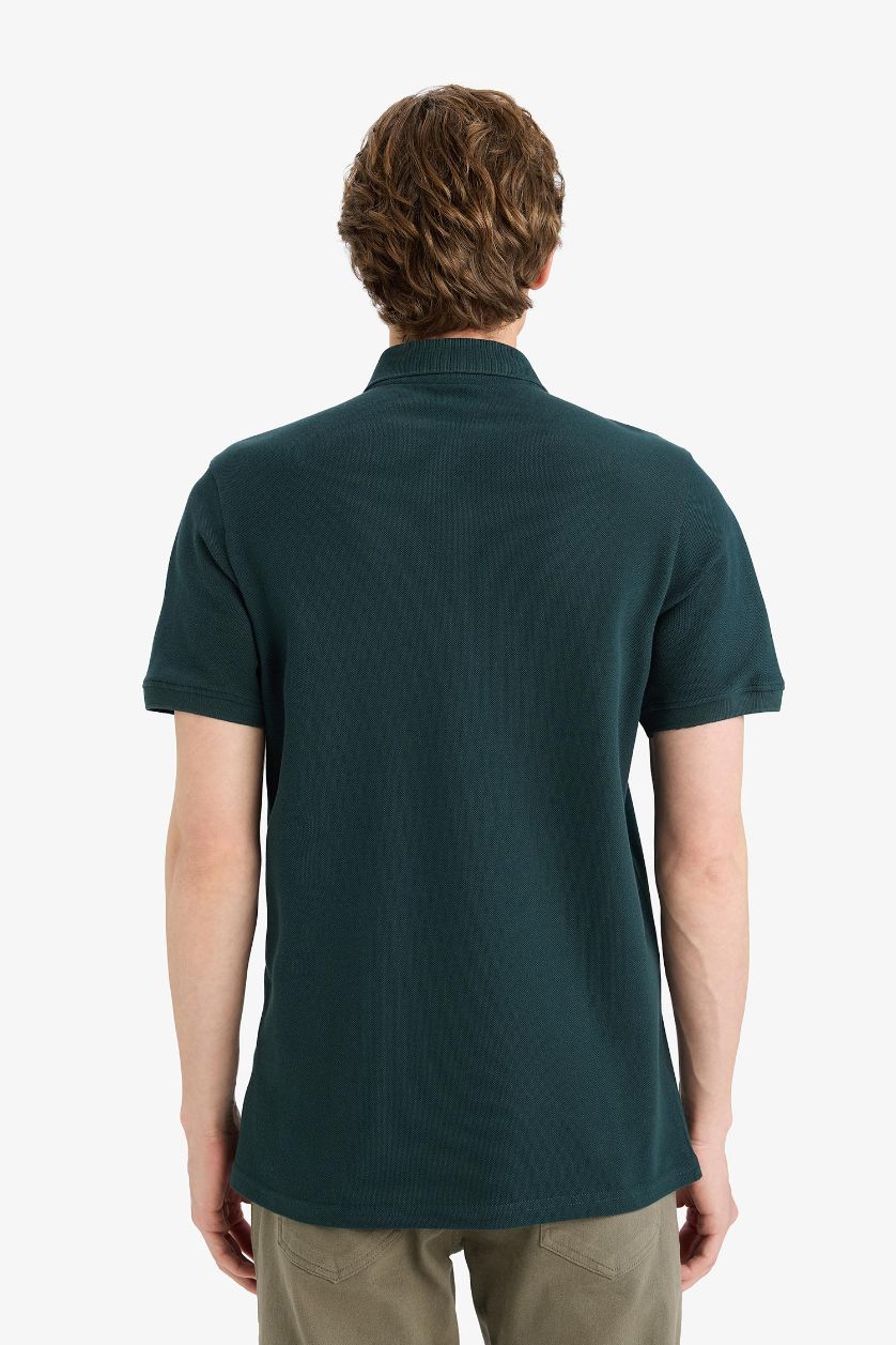 MAN Dark Green تيشيرت بولو قطن 100%
