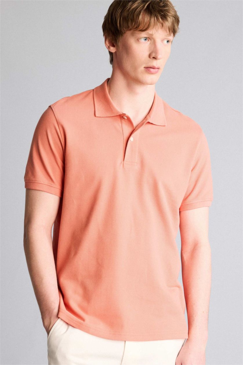 Man Salmon تيشيرت بولو نص ردن قطن 100%