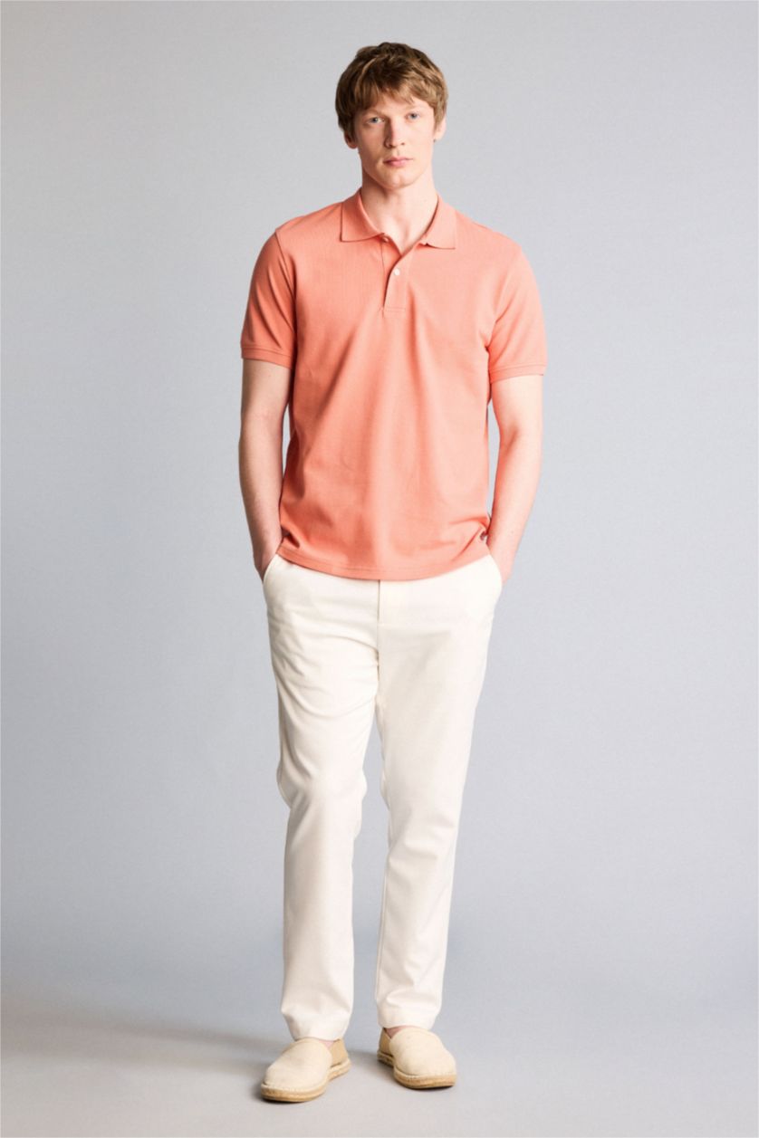 Man Salmon تيشيرت بولو نص ردن قطن 100%