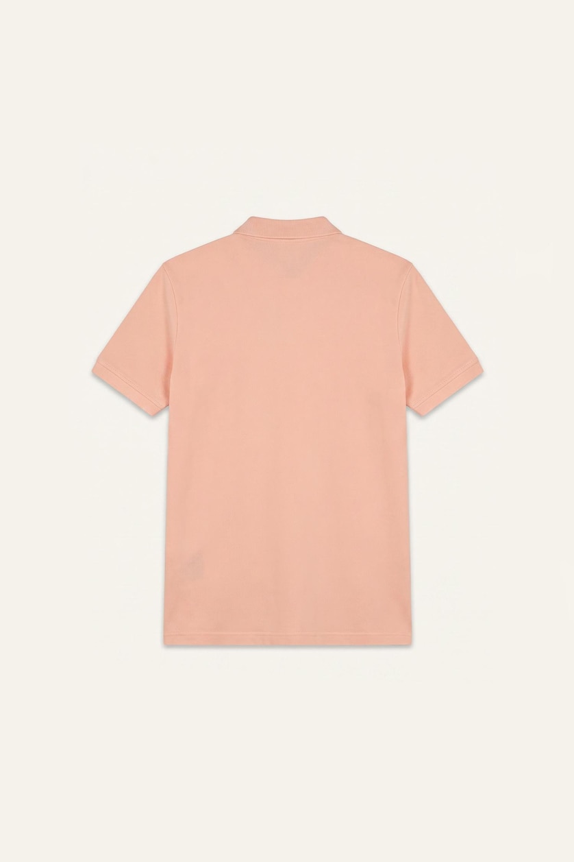 Man Salmon Regular Fit Pique Short Sleeve Polo T-Shirt