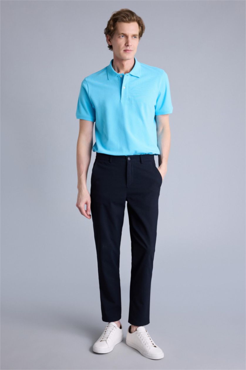 Erkek Turkuaz %100 Pamuk Polo Tişört