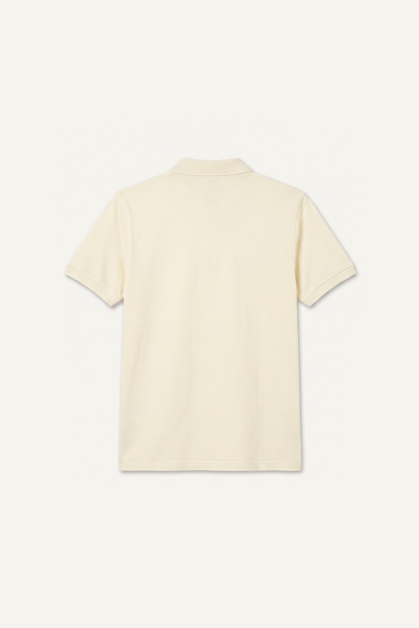 Men Light Yellow Regular Fit Pique Short Sleeve Polo T-Shirt