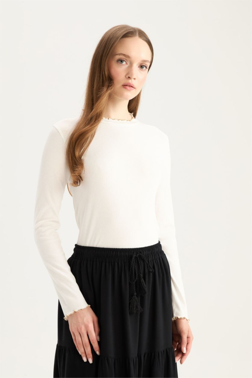 نساء بيج فاتح Camisole Long Sleeve Tunic