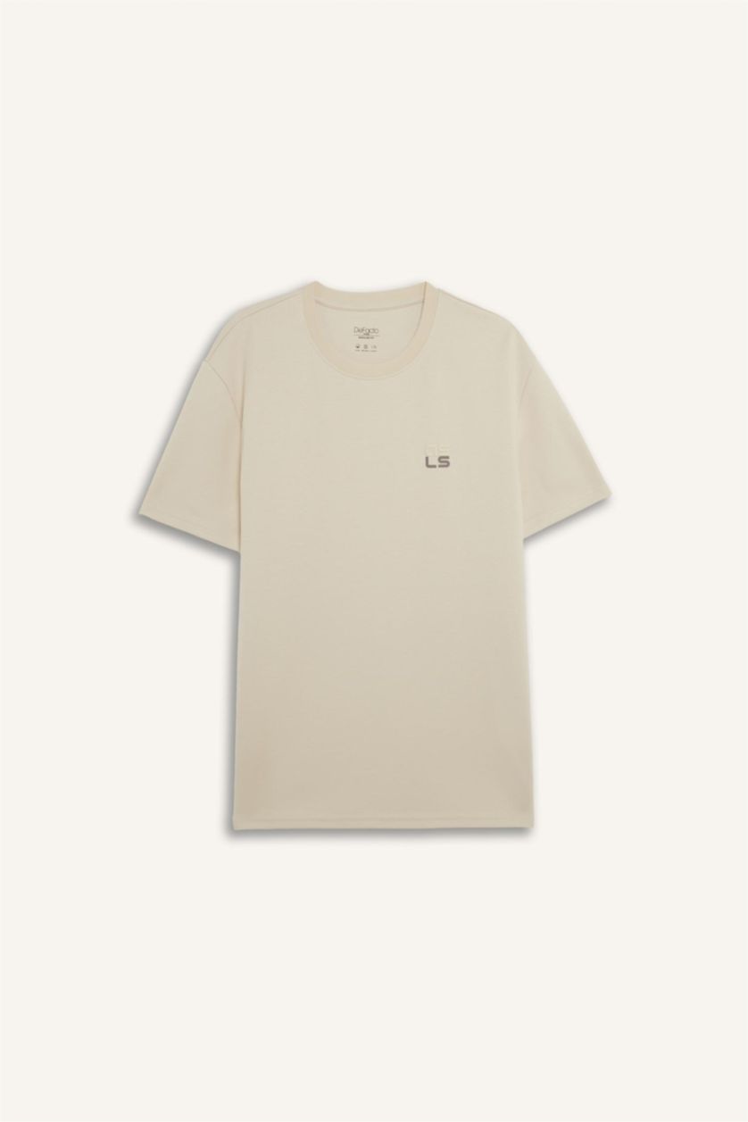 رجال بيج Regular Fit Short Sleeve T-Shirt