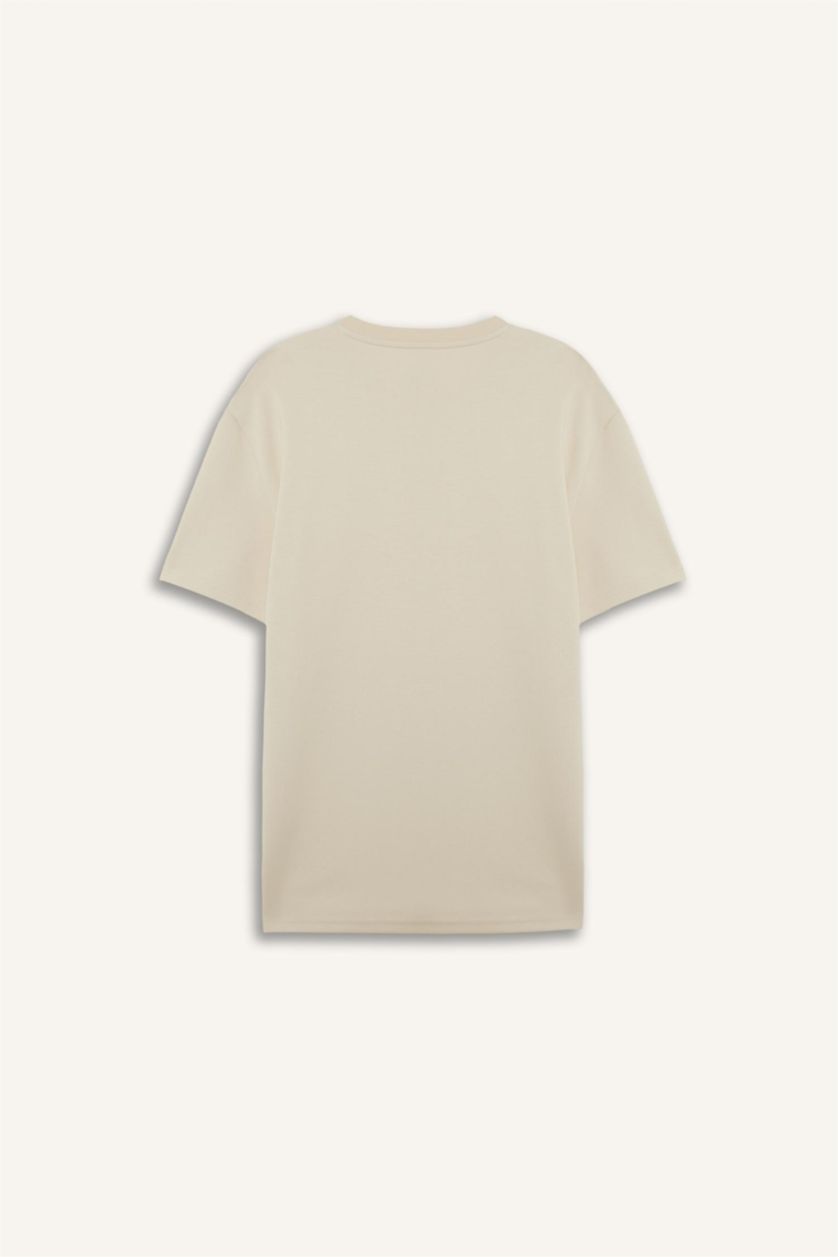 رجال بيج Regular Fit Short Sleeve T-Shirt