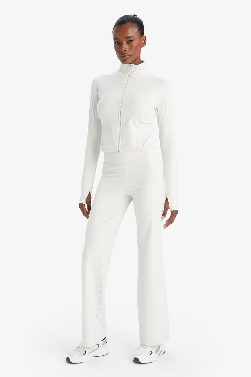 Kadın Taş Wide Leg Geniş Paça Toparlayıcı Yüksek Bel Soft Touch Sporcu Pantolon