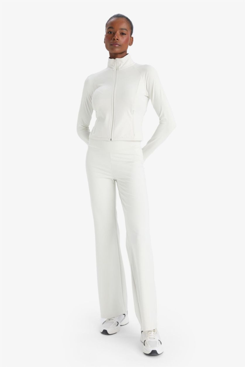 Kadın Taş Wide Leg Geniş Paça Toparlayıcı Yüksek Bel Soft Touch Sporcu Pantolon