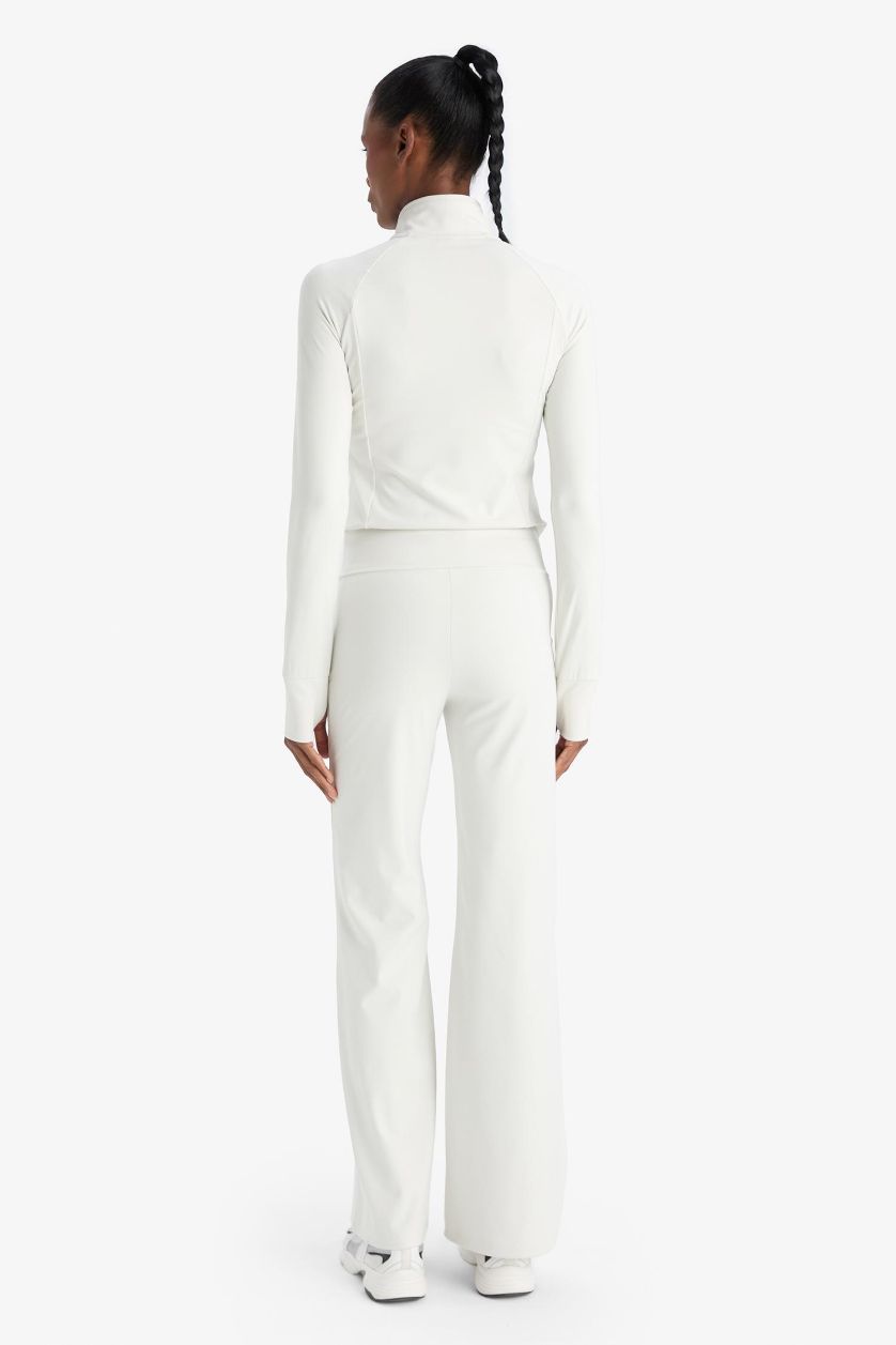 Kadın Taş Wide Leg Geniş Paça Toparlayıcı Yüksek Bel Soft Touch Sporcu Pantolon