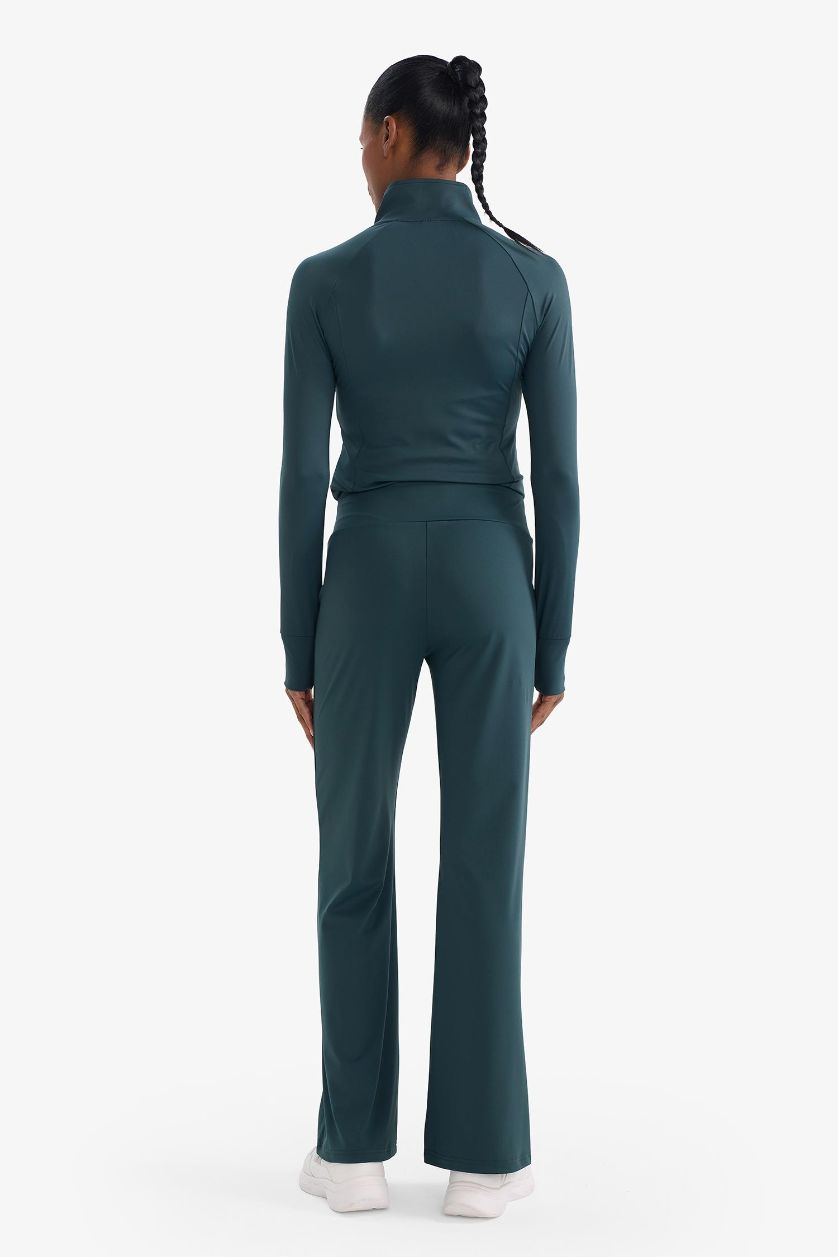 FEMME Vert Pantalon de sport large