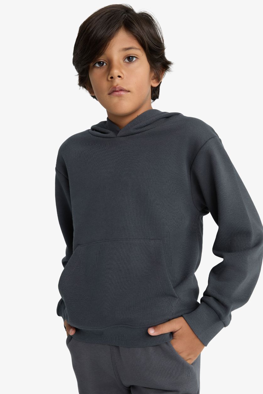 BOYS & TEENS Anthracite Boy Regular Fit Hoodie