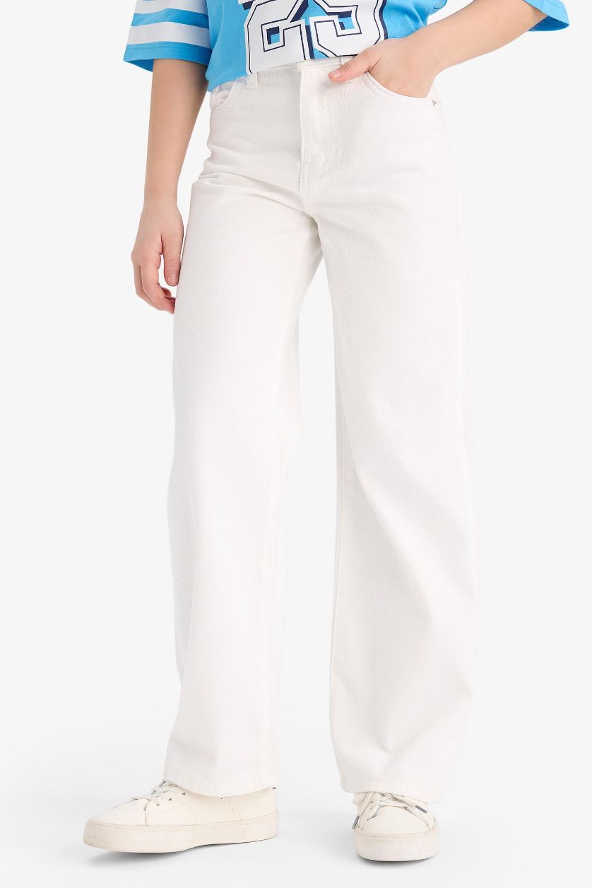 Girls & Teens White Girl 90's Wide Leg Jeans