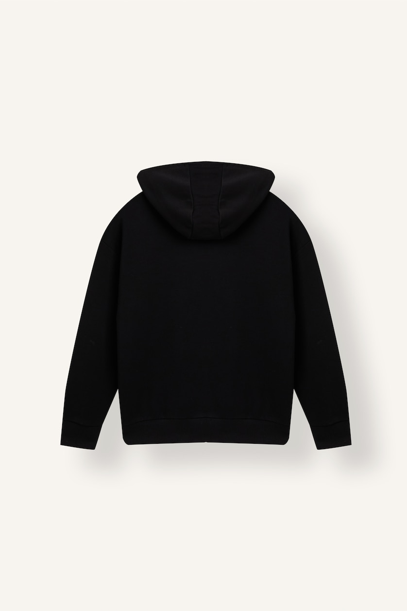 Young Boys - Teen Boys Black Boy Zip-Up Hooded Sweatshirt
