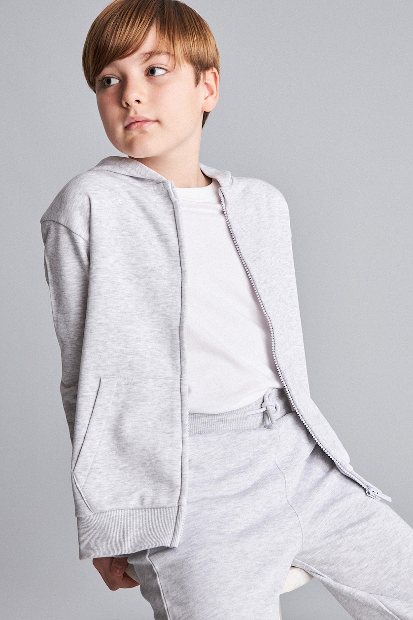 GARÇONS Gris Clair Sweat à capuche zippé pour garçon