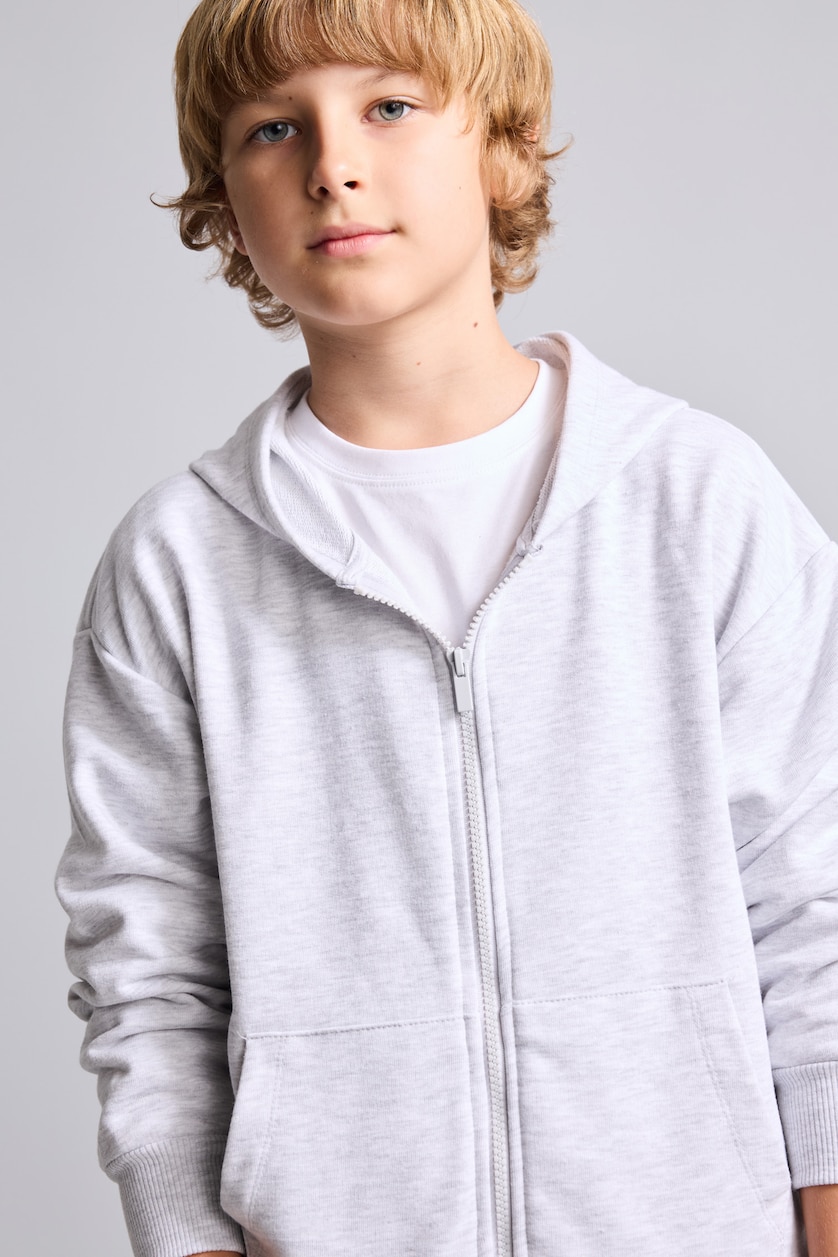 GARÇONS Gris Clair Sweat à capuche zippé pour garçon
