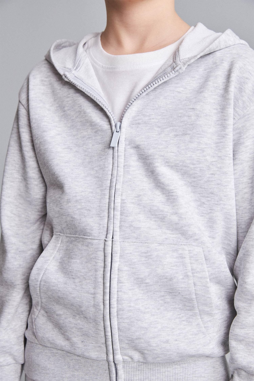 GARÇONS Gris Clair Sweat à capuche zippé pour garçon