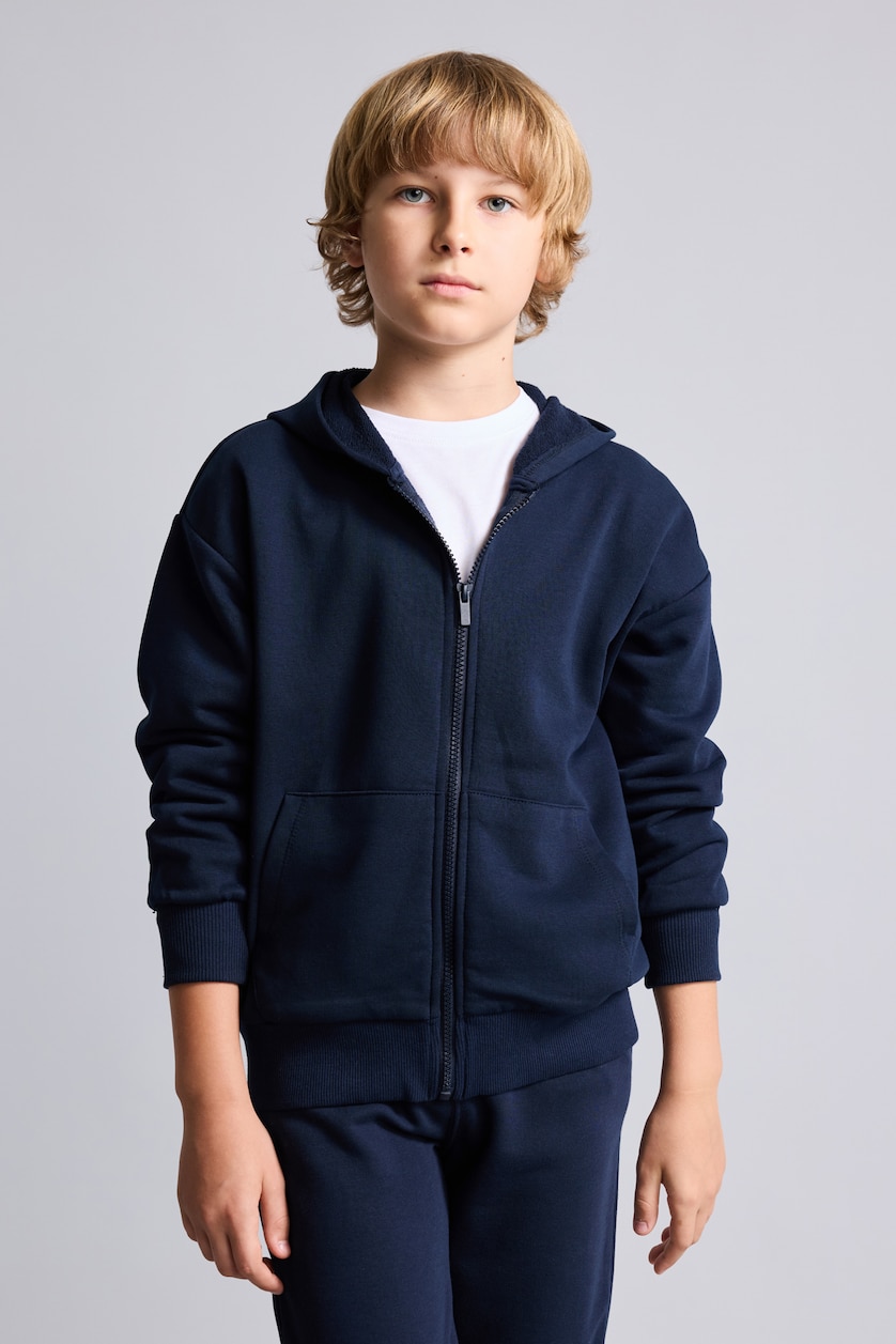 أولاد كحلي Boy Zip-Up Hooded Sweatshirt
