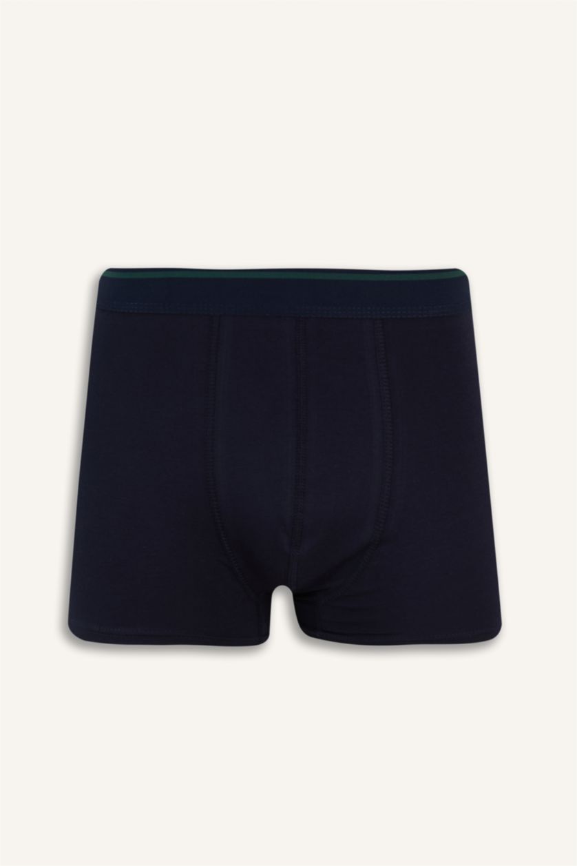 Erkek Lacivert Regular Fit Çizgili 3'lü Boxer