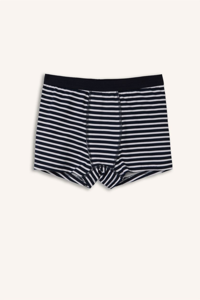 Erkek Çocuk - Genç Erkek Lacivert Çizgili 3'lü Boxer Set Erkek Çocuk
