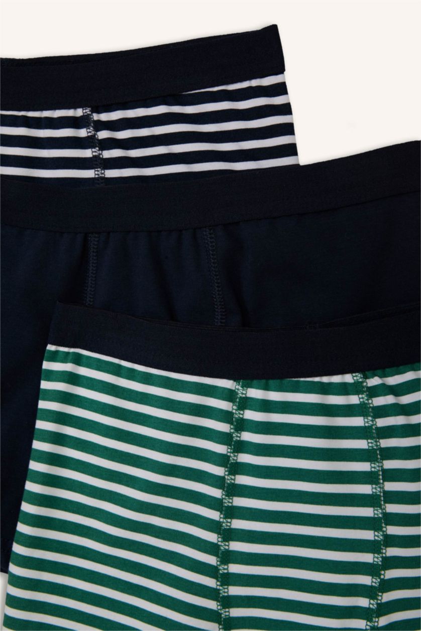 Erkek Çocuk - Genç Erkek Lacivert Çizgili 3'lü Boxer Set Erkek Çocuk
