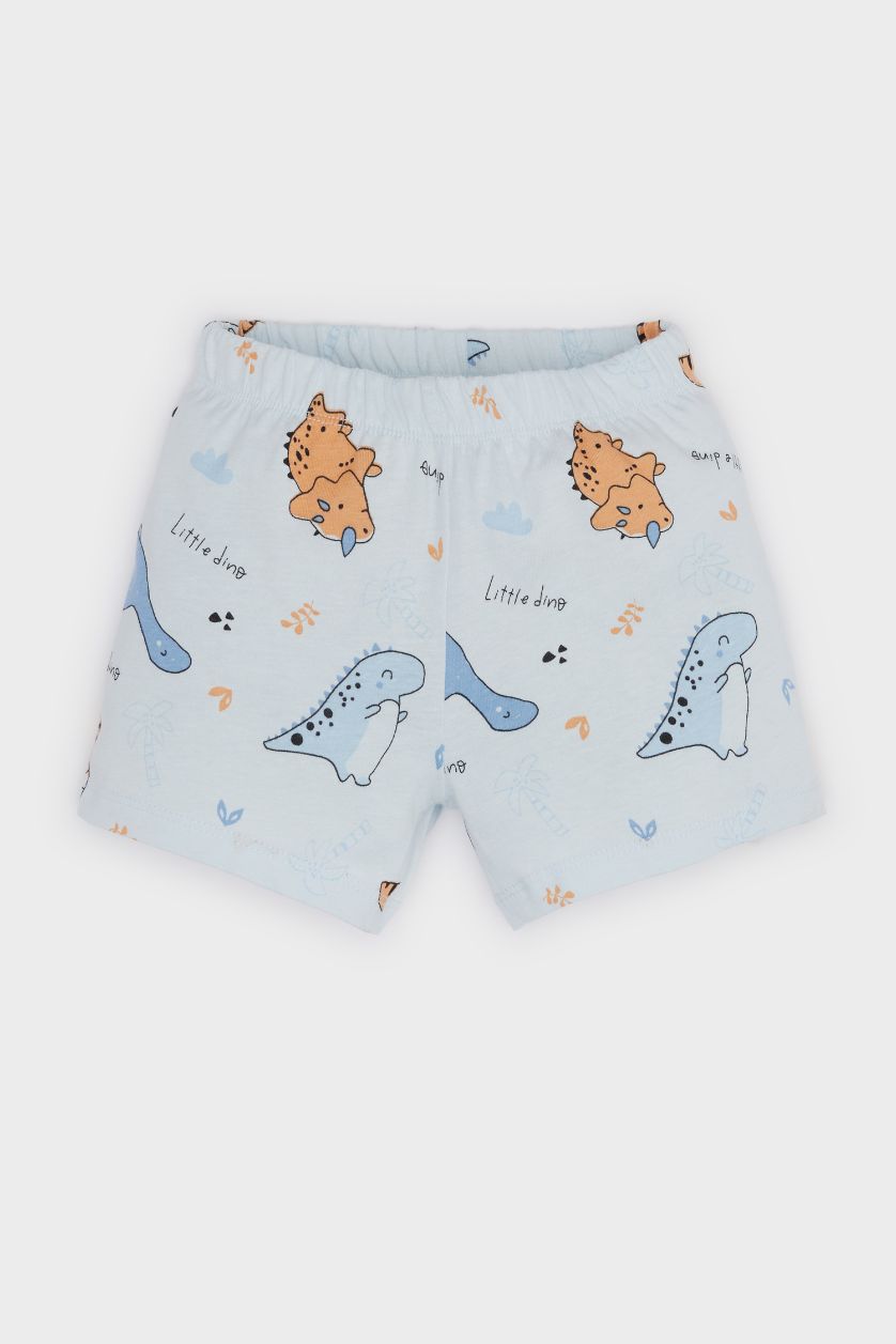 BABY BOY Light Blue Baby Boy Cotton Top Shorts 2 Piece Pajama Set